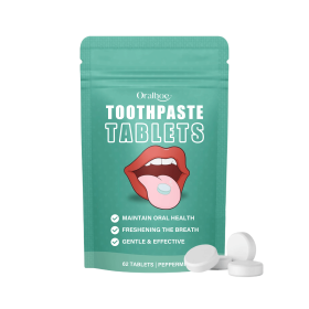 Oralhoe Clean Toothpaste Tablet Convenient And Fresh Clean Teeth Stains Yellow Stains Reduce Odor Lasting Protection